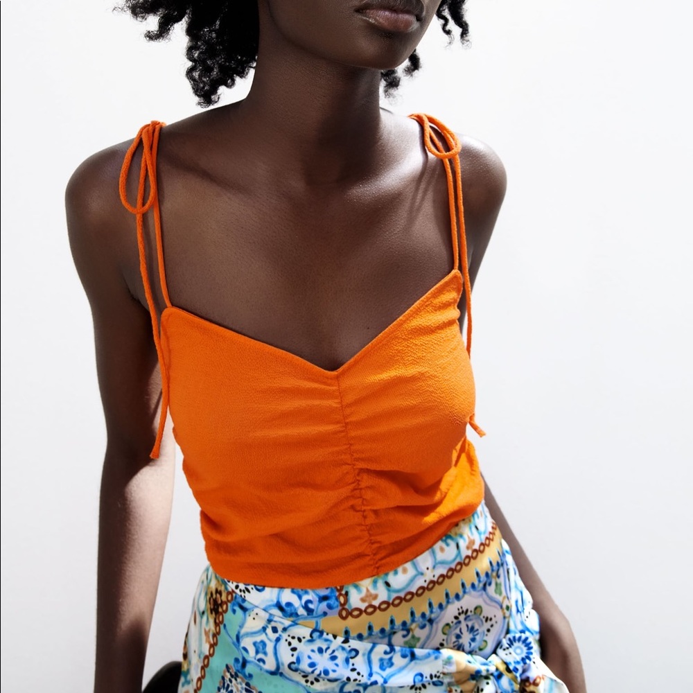 Zara Ruched Bodysuit with Straps